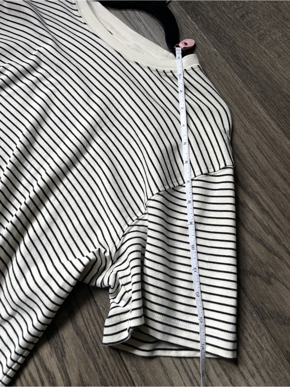 Aritzia • Babaton Pegasus Oversized Cotton Navy Blue White Striped T-Shirt • M - Picture 16 of 16